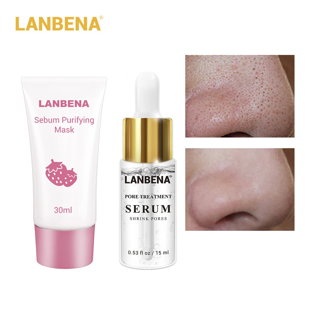 LANBENA Клубничная маска для удаления угрей пор эссенция черная отшелушивающая