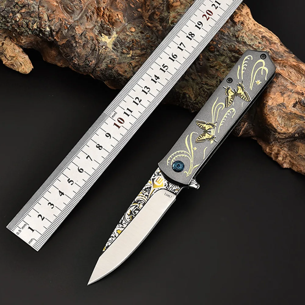 Super PDR CM83 Outdoor Folding Blade Knife Stainless Steel Mini Pocket Knife Damascus Hand Tools Folding Knives Camping Hunting
Super PDR CM83 Outdoor Folding Blade Knife Stainless Steel Mini Pocket Knife Damascus Hand Tools Folding Knives Camping Hunting