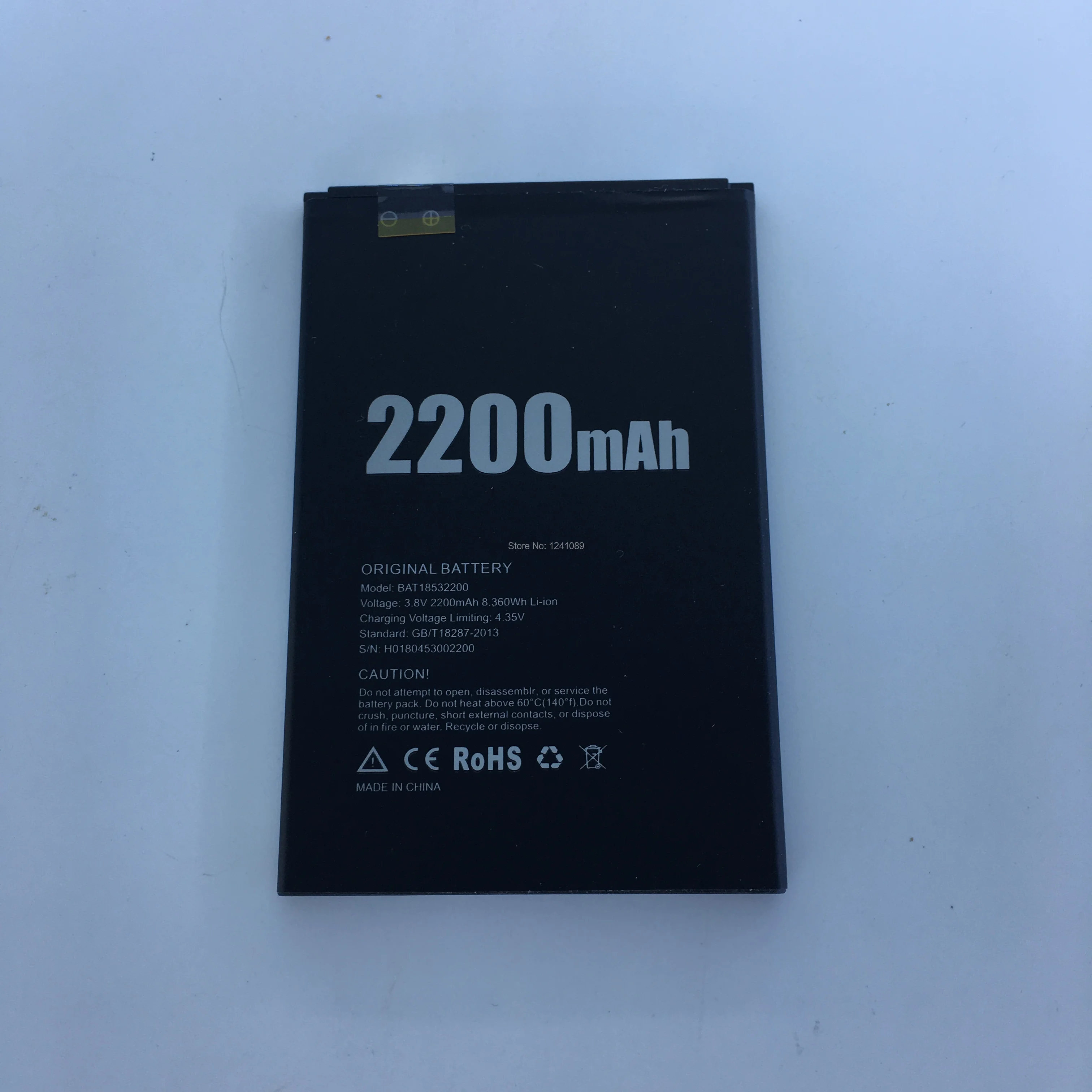 Mobile phone battery for DOOGEE BAT18532200 battery 2200mAh Long standby time for DOOGEE X53 battery Mobile Accessories
Mobile phone battery for DOOGEE BAT18532200 battery 2200mAh Long standby time for DOOGEE X53 battery Mobile Accessories