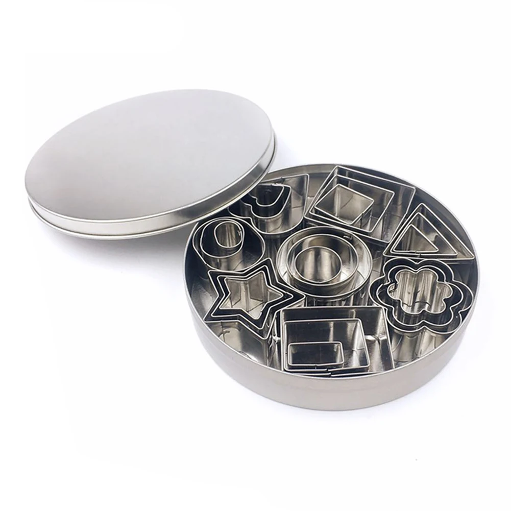 Geometric Shaped Cookie Biscuit Cutter Set 24 Rectangle Tiny Circle Baking Stainless Steel Metal Molds
Geometric Shaped Cookie Biscuit Cutter Set 24 Rectangle Tiny Circle Baking Stainless Steel Metal Molds