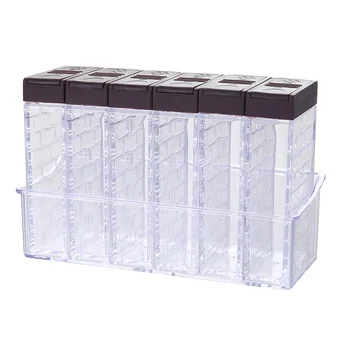 1pc Seasoning Boxes Storage Bottle Double outlet Lid Kitchen 6 case Clear Creative Condiment Spice Containers Shakers with Tray
1pc Seasoning Boxes Storage Bottle Double outlet Lid Kitchen 6 case Clear Creative Condiment Spice Containers Shakers with Tray