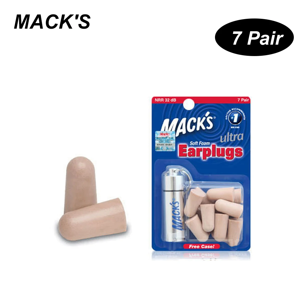 MACK'S 7 Pair Anti-noise Foam Earplugs Washable Professional Soundproof Ear Plugs Sleeping Working Travelling Hearing Protection
MACK'S 7 Pair Anti-noise Foam Earplugs Washable Professional Soundproof Ear Plugs Sleeping Working Travelling Hearing Protection