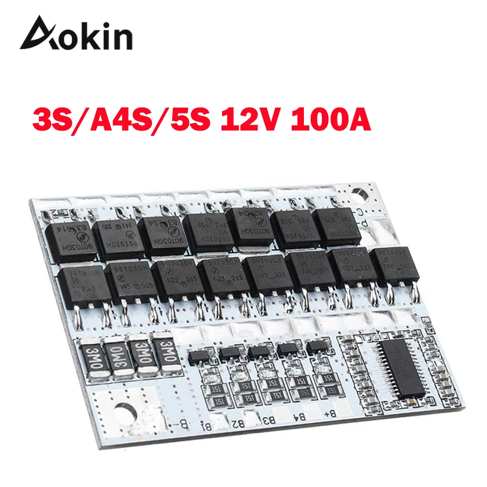 3S A4S 5S 100A 12V 21V Li-ion Lithium Battery Charger Protection Circuit Board PCB BMS For Drill Motor Module
3S A4S 5S 100A 12V 21V Li-ion Lithium Battery Charger Protection Circuit Board PCB BMS For Drill Motor Module