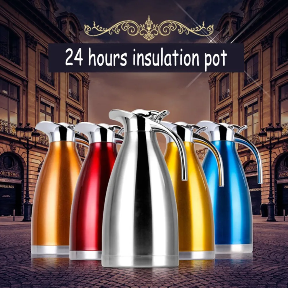 2L Stainless Steel Hot Water Bottle Double-Wall Vacuum Insulated Pot Coffee Pots Thermal Carafe Insulation Jug Flask
2L Stainless Steel Hot Water Bottle Double-Wall Vacuum Insulated Pot Coffee Pots Thermal Carafe Insulation Jug Flask