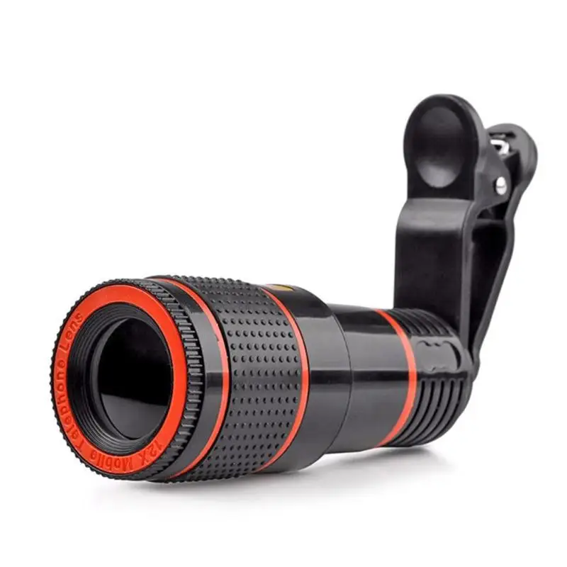 HD 12x Optical Zoom Camera Telescope Lens With Clip For iPhone/Phone Universal phone accessories Portable and light
HD 12x Optical Zoom Camera Telescope Lens With Clip For iPhone/Phone Universal phone accessories Portable and light