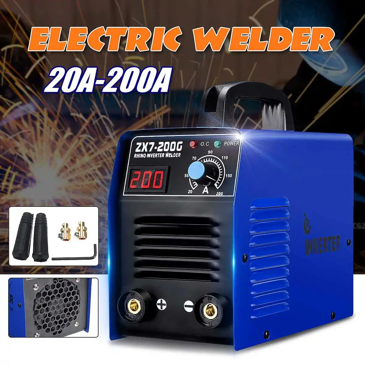 220V 20-200A 25KVA LCD Handheld Electric IGBT Inverter MMA ARC Welding Welder-Machine Tool
220V 20-200A 25KVA LCD Handheld Electric IGBT Inverter MMA ARC Welding Welder-Machine Tool