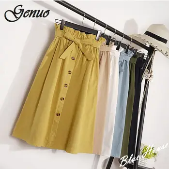Spring Summer Skirts Womens 2019 Midi Knee Length Korean Elegant Button High Waist Skirt Female Pleated School Skirt
Spring Summer Skirts Womens 2019 Midi Knee Length Korean Elegant Button High Waist Skirt Female Pleated School Skirt