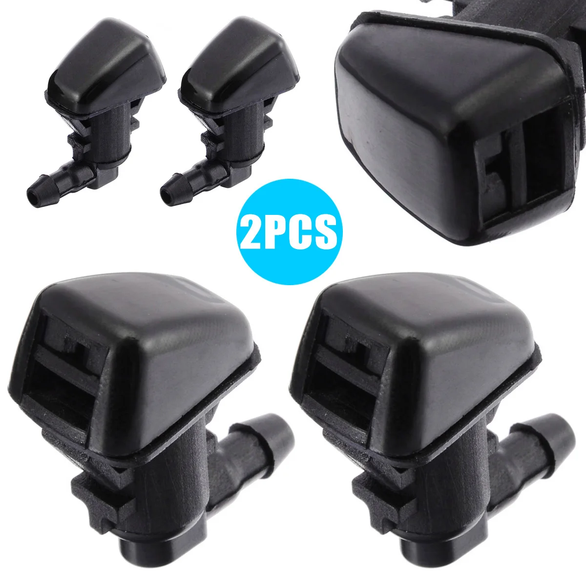 FLYPIG 2 Windshield Washer Nozzle Jet Kit fit for 2007-2011 DODGE Nitro,2005-2010 JEEP Liberty,Replacement for 55079049AA