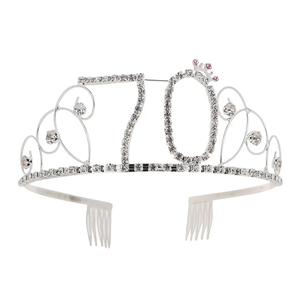 Fashion Number 70 Rhinestone Inlaid Woman Crown Headwear Jewelry Hair Accessoires Mariage Femme
Fashion Number 70 Rhinestone Inlaid Woman Crown Headwear Jewelry Hair Accessoires Mariage Femme