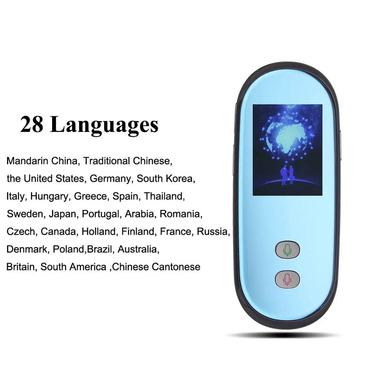 LEORY 2.4'' Smart Voice Translator Real Time 28 Multi Languages Portable Translation Traductor Travel Business Meeting Learning
LEORY 2.4'' Smart Voice Translator Real Time 28 Multi Languages Portable Translation Traductor Travel Business Meeting Learning
