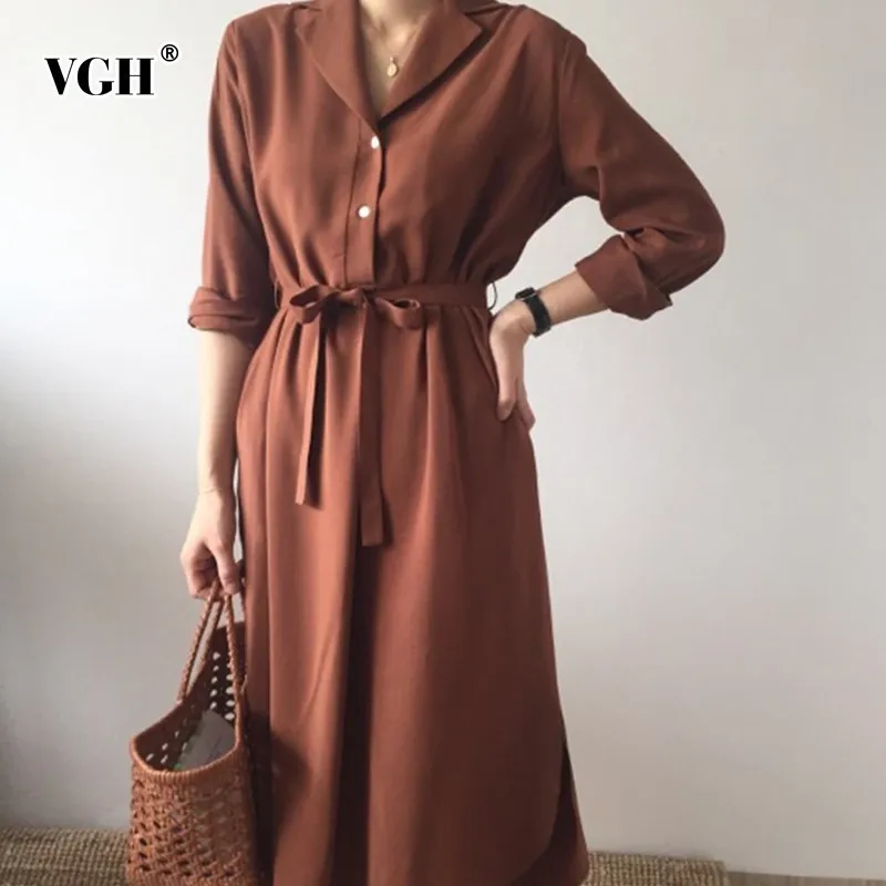 VGH Autumn Dresses For Women V Neck Half Sleeve High Waist Bow Lace Up Midi Women's Dress Female Korean Fashion Clothes New
VGH Autumn Dresses For Women V Neck Half Sleeve High Waist Bow Lace Up Midi Women's Dress Female Korean Fashion Clothes New