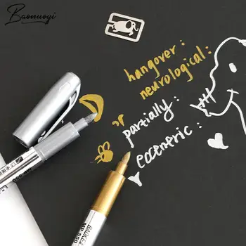 2Pcs/Set Gold And Silver Metallic Marker Pen For School And Office Supplies Permanent Crafts Painting Pens School Writing Tools
2Pcs/Set Gold And Silver Metallic Marker Pen For School And Office Supplies Permanent Crafts Painting Pens School Writing Tools