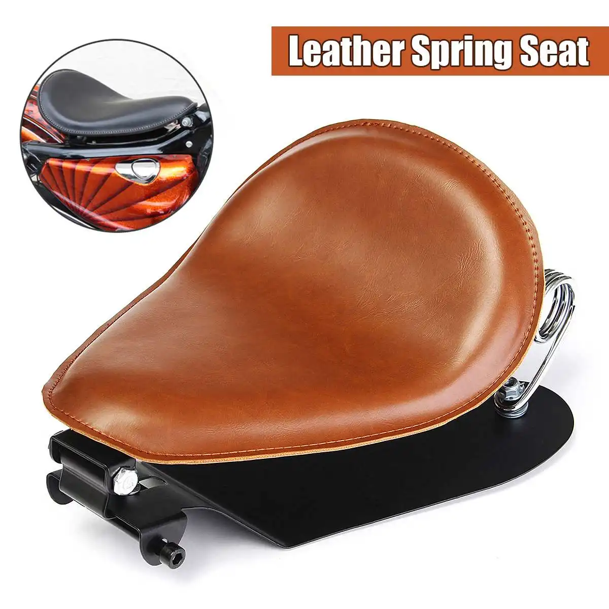 Solo Bracket Driver Seat Base Spring Brown For Harley Sportster Bobber Chopper Brown Motorcycle 300 x 250mm
Solo Bracket Driver Seat Base Spring Brown For Harley Sportster Bobber Chopper Brown Motorcycle 300 x 250mm