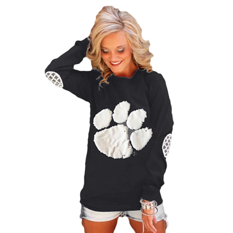 Cute Bear Paw Print tshirt Women's Fashion long sleeve Cotton Sweatshirts Tops 2019 Spring Casual Women Vintage T Shirt
Cute Bear Paw Print tshirt Women's Fashion long sleeve Cotton Sweatshirts Tops 2019 Spring Casual Women Vintage T Shirt