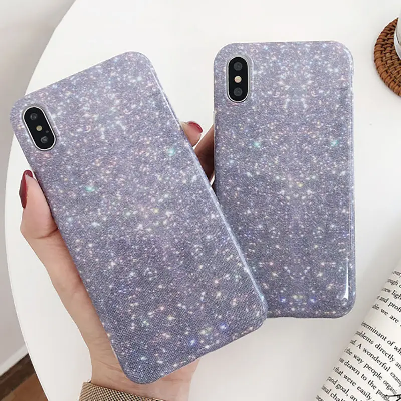Bling Glitter Silicone Case For iPhone X 6 6S 7 8 Plus Purple Shining Case For iPhone XS XR XS Max Soft TPU Back Cover
Bling Glitter Silicone Case For iPhone X 6 6S 7 8 Plus Purple Shining Case For iPhone XS XR XS Max Soft TPU Back Cover