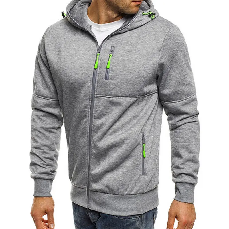 Ciyoon Mens Hoodie Winter Warm Fleece Zipper Sweater Jacket Outwear Coat Tops Blouses