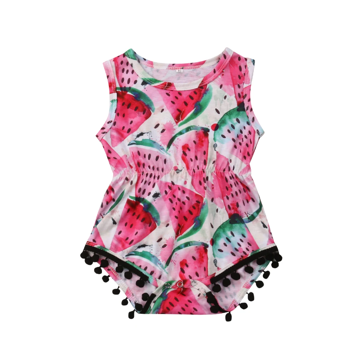 3-18M Infant Newborn Baby Girl Sleeveless Watermelon Print Tassel Ball Romper Jumpsuit Outfits Summer Sunsuit Clothes
3-18M Infant Newborn Baby Girl Sleeveless Watermelon Print Tassel Ball Romper Jumpsuit Outfits Summer Sunsuit Clothes