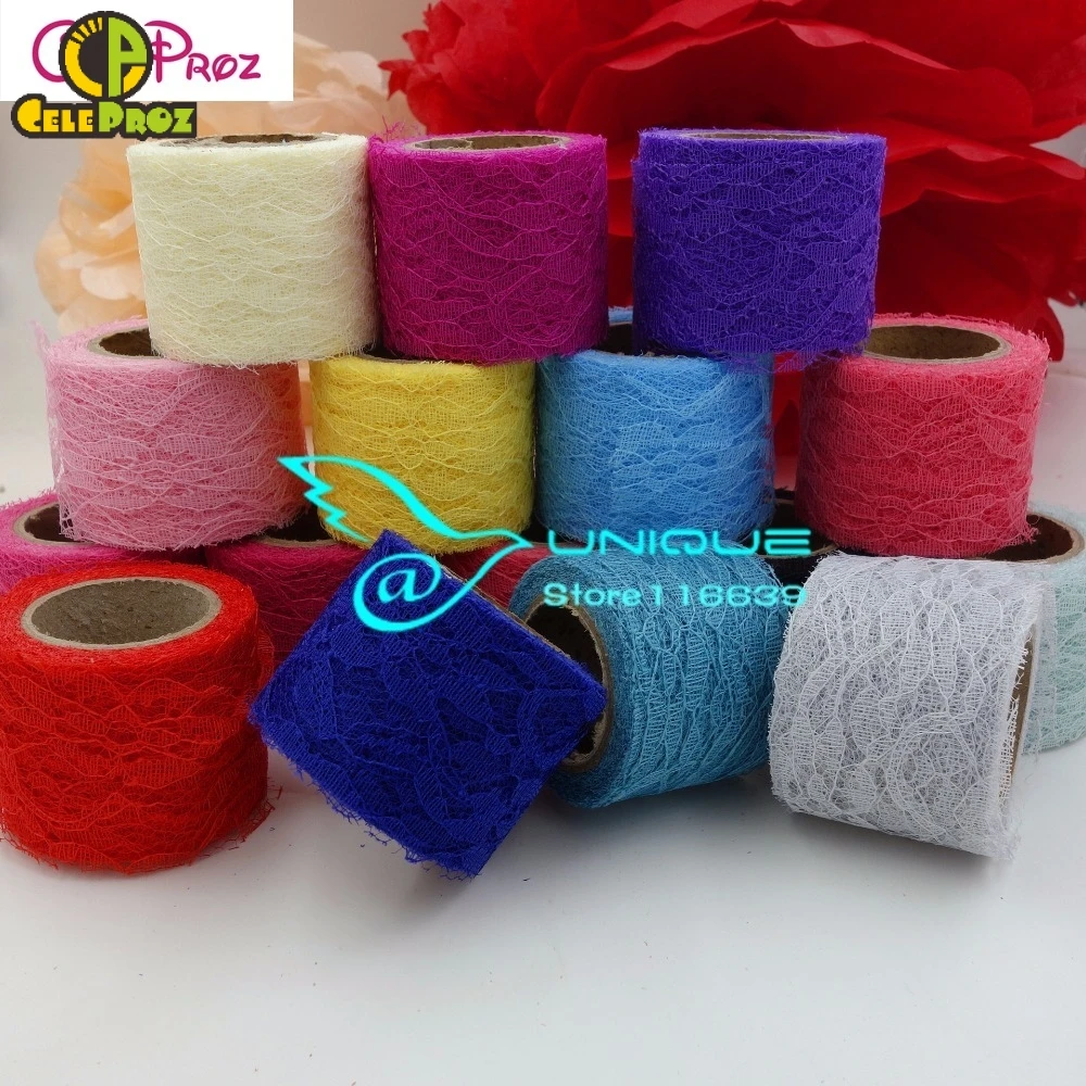 2inch 10Yards 5CM Lace Tulle Ribbon Lace Streamer DIY Tutu Pom Skirt Wedding Favors Giftbox Wrap DIY Sewing Accessories Supplies
2inch 10Yards 5CM Lace Tulle Ribbon Lace Streamer DIY Tutu Pom Skirt Wedding Favors Giftbox Wrap DIY Sewing Accessories Supplies