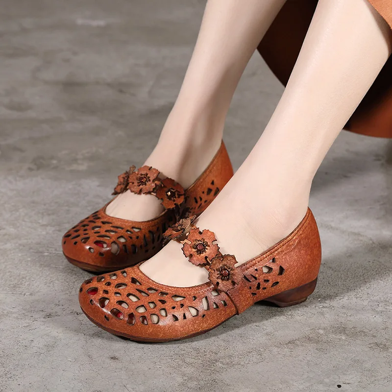 SWONCON Women's Sandals High Quality Genuine Leather Ladies Floral Hollow Out Casual Shoes Female 2019 Spring Vintage Sandals
SWONCON Women's Sandals High Quality Genuine Leather Ladies Floral Hollow Out Casual Shoes Female 2019 Spring Vintage Sandals