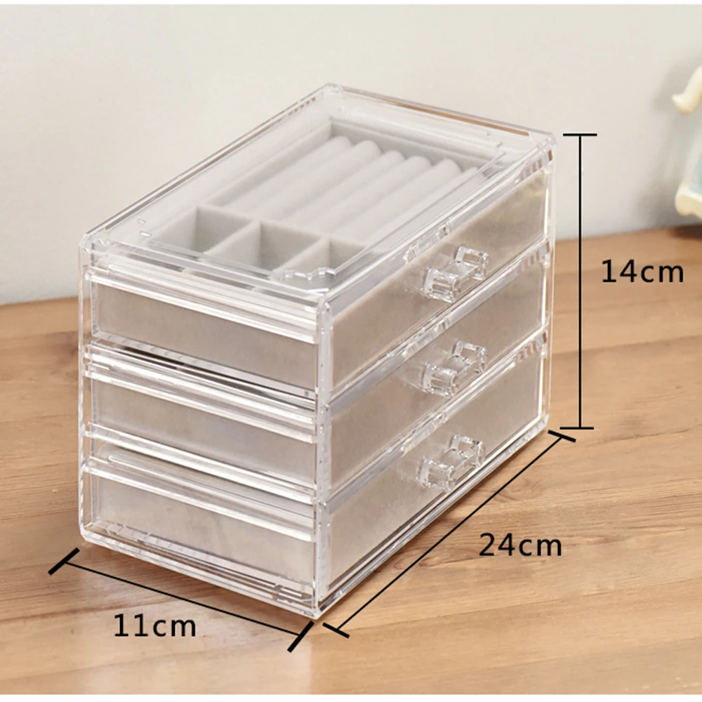 Makeup Tool Kits Large Capacity 3 Layers Transparent Acrylic Storage Box Cosmetic Jewelry Drawer Organizer make up Accessories
Makeup Tool Kits Large Capacity 3 Layers Transparent Acrylic Storage Box Cosmetic Jewelry Drawer Organizer make up Accessories