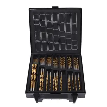 99Pcs HSS Twist Drill Bit Set 1.5-10mm With Titanium Coated Surface Drill Bit for Drilling Metal
99Pcs HSS Twist Drill Bit Set 1.5-10mm With Titanium Coated Surface Drill Bit for Drilling Metal