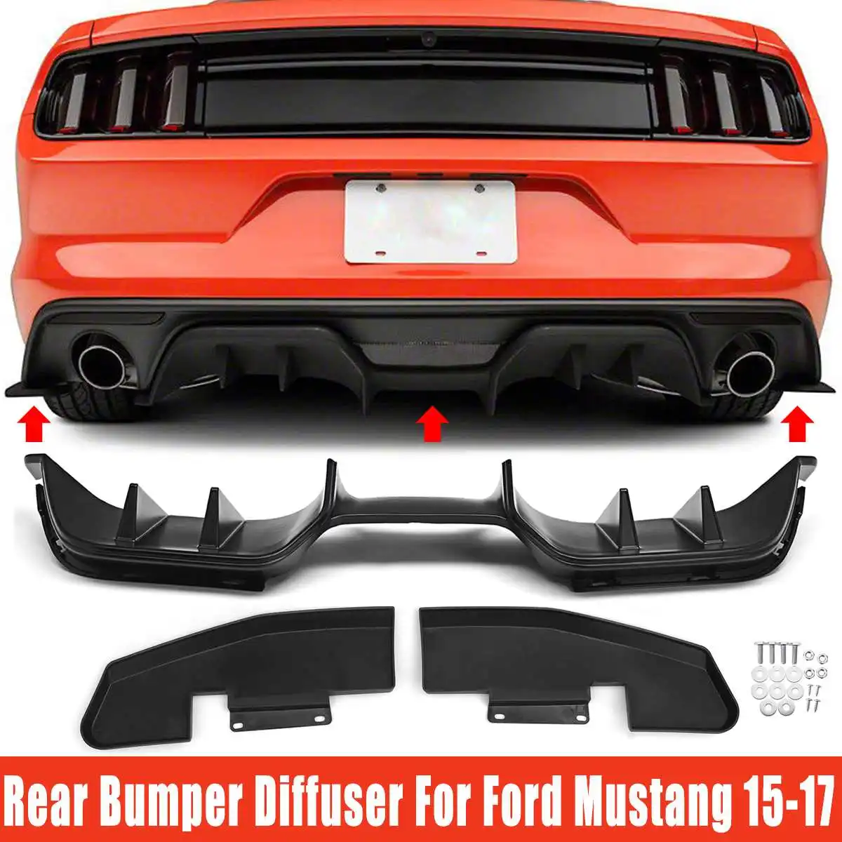 3Pcs/set RT Style Rear Bumper Race Diffuser Lip Spoiler with Side Valance for Ford for Mustang 2015-2017 Exhaust Diffuser
3Pcs/set RT Style Rear Bumper Race Diffuser Lip Spoiler with Side Valance for Ford for Mustang 2015-2017 Exhaust Diffuser