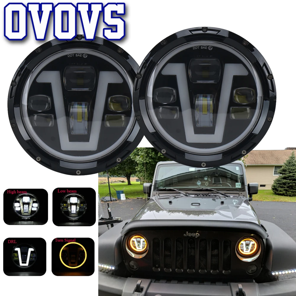 Unique Design Wrangler Led 7 inch 50W Lights V type DRL amber angel eyes Lamps for Jeep wrangler Defender Land Rover Lada Niva
Unique Design Wrangler Led 7 inch 50W Lights V type DRL amber angel eyes Lamps for Jeep wrangler Defender Land Rover Lada Niva