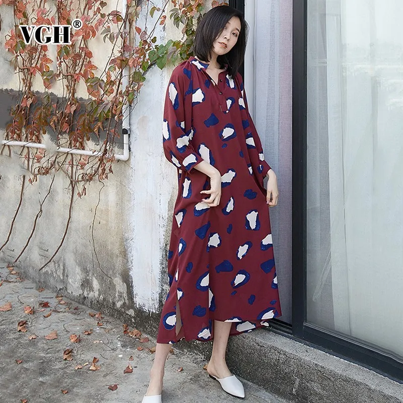 VGH Spring Women Leopard Print Dress V Neck Three Quarter Sleeve Loose Oversize Lace Up Sashed Ankle-length 2019 Fashion Korean
VGH Spring Women Leopard Print Dress V Neck Three Quarter Sleeve Loose Oversize Lace Up Sashed Ankle-length 2019 Fashion Korean