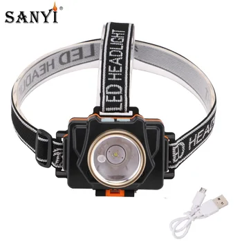 Sanyi LED Headlamp Headlight Waterproof Head Torch 2 Modes USB Charging Head Flashlight Night Fishing Light Built-in Battery
Sanyi LED Headlamp Headlight Waterproof Head Torch 2 Modes USB Charging Head Flashlight Night Fishing Light Built-in Battery
