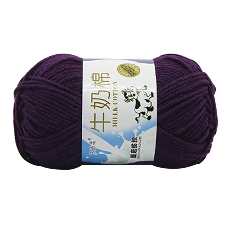 50g Milk Cotton Yarn Cotton Chunky Hand-woven Crochet Knitting Wool Yarn Warm Soft Yarn for Sweaters Hats Scarves DIY (Purple)
50g Milk Cotton Yarn Cotton Chunky Hand-woven Crochet Knitting Wool Yarn Warm Soft Yarn for Sweaters Hats Scarves DIY (Purple)