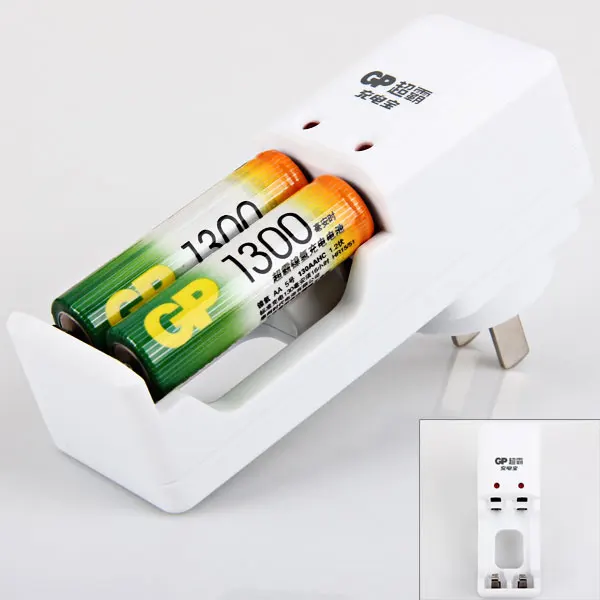 Floureon GP Mini Travel Charger for AA/AAA Rechargeable NI-MH Battery (2 x AA 1300mAh Battery Included)
Floureon GP Mini Travel Charger for AA/AAA Rechargeable NI-MH Battery (2 x AA 1300mAh Battery Included)