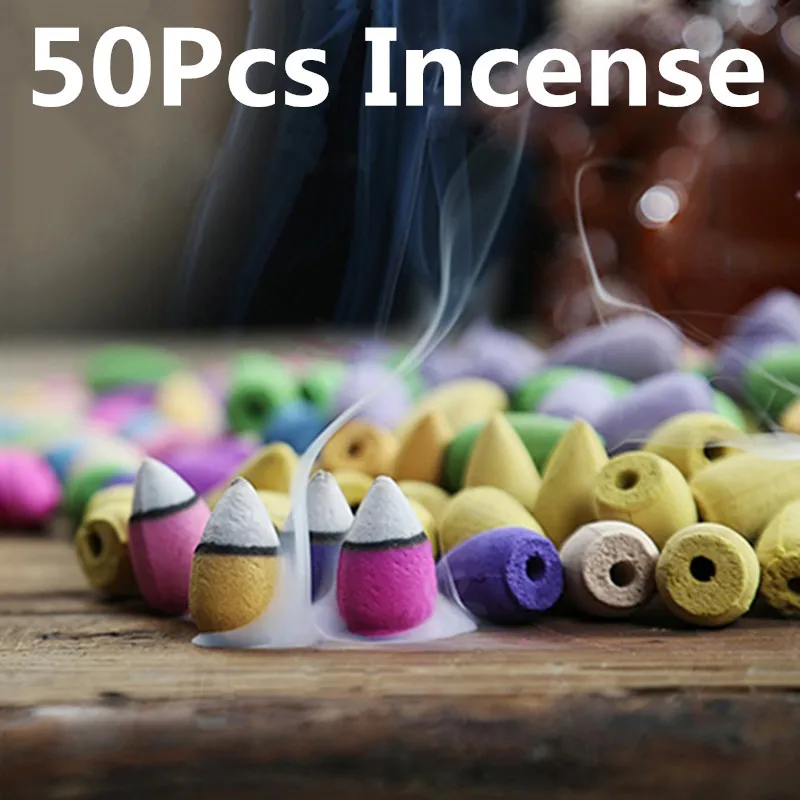 50pcs Household Natural Reflux Tower Incense Tea Smoke Backflow Incense Or Gourd Burner Fragrant Reflux Aromatherapy Cones
50pcs Household Natural Reflux Tower Incense Tea Smoke Backflow Incense Or Gourd Burner Fragrant Reflux Aromatherapy Cones