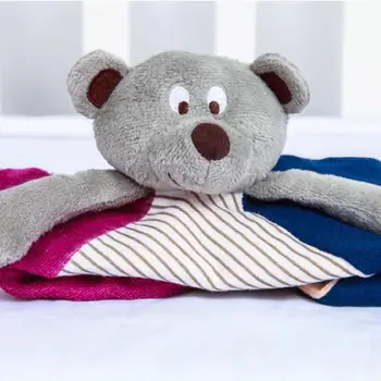 1pc Baby Bear Square Towel Educational Doll With Teether Appeasing Towel Wholesale