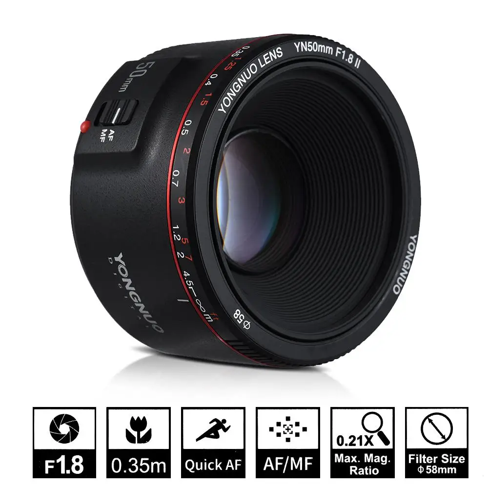 YN50mm Lens F1.8 II Large Aperture Auto Focus Lens For Canon Bokeh Effect Lens For Canon EOS 70D 5D2 5D3 600D
YN50mm Lens F1.8 II Large Aperture Auto Focus Lens For Canon Bokeh Effect Lens For Canon EOS 70D 5D2 5D3 600D