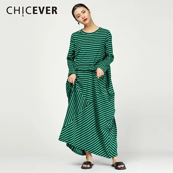 CHICEVER 2020 Spring Striped Dresses For Women O Neck Long Sleeve Loose Oversize Hit Colors Irregular Dress Fashion Casual New
CHICEVER 2020 Spring Striped Dresses For Women O Neck Long Sleeve Loose Oversize Hit Colors Irregular Dress Fashion Casual New