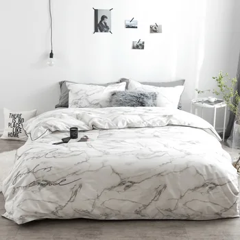 Northern Europe Design 100% Cotton Bedding Set Marble Grey white pattern duver cover + sheet + pillow case King Queen 4pcs set
Northern Europe Design 100% Cotton Bedding Set Marble Grey white pattern duver cover + sheet + pillow case King Queen 4pcs set