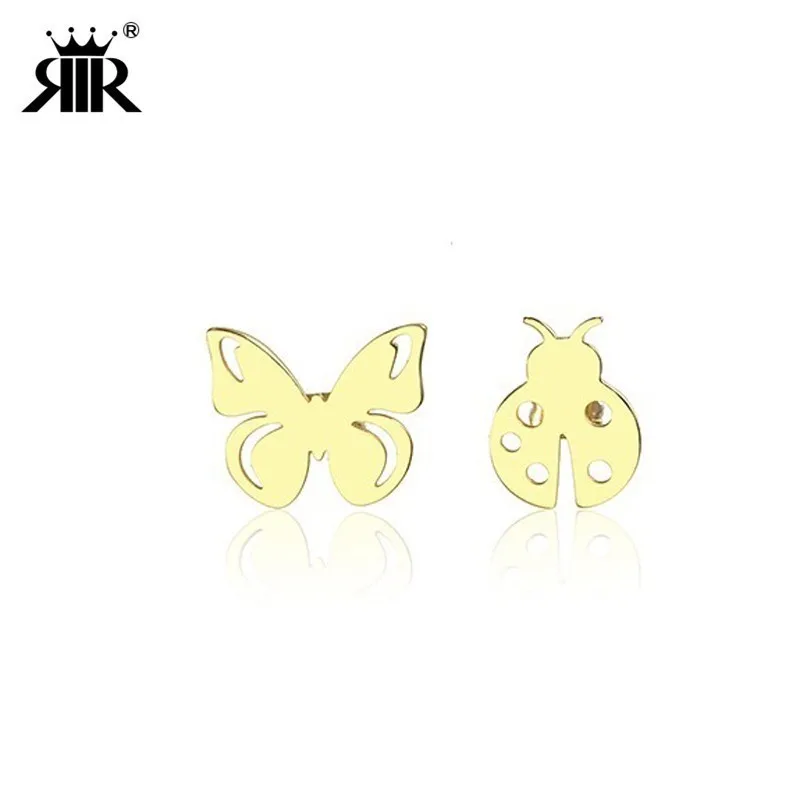 RIR Minimalist Stainless Steel Cute Gold Butterfly Stud Earrings Natural Ladybug Earrings Insect Jewelry
RIR Minimalist Stainless Steel Cute Gold Butterfly Stud Earrings Natural Ladybug Earrings Insect Jewelry