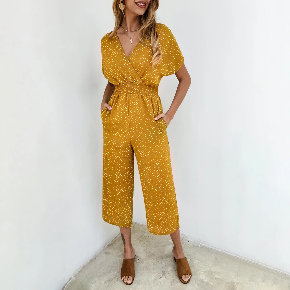 Summer Sexy Print Rompers Womens Elegant Wide Leg Jumpsuit Overalls for Women Short Sleeve One Piece Outfit Casual Streetwear
Summer Sexy Print Rompers Womens Elegant Wide Leg Jumpsuit Overalls for Women Short Sleeve One Piece Outfit Casual Streetwear
