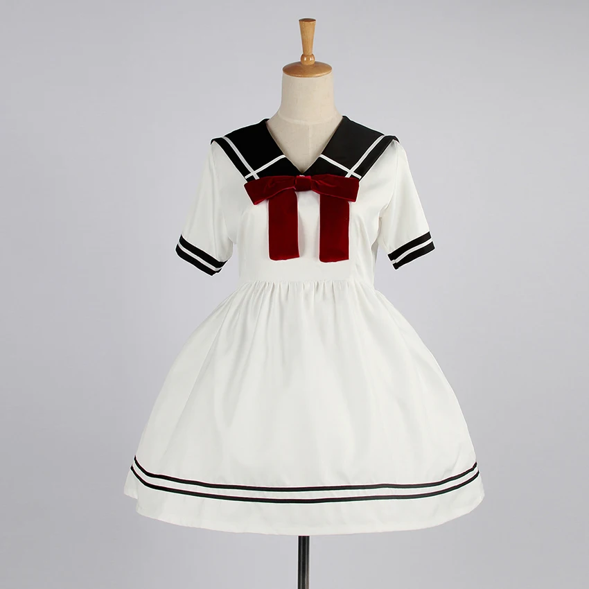 Royal College Sailor Uniform Sweet Lolita Dress for Women White Blue Japanese Kawaii Girls Navy Style Party Victorian Vestidos
Royal College Sailor Uniform Sweet Lolita Dress for Women White Blue Japanese Kawaii Girls Navy Style Party Victorian Vestidos