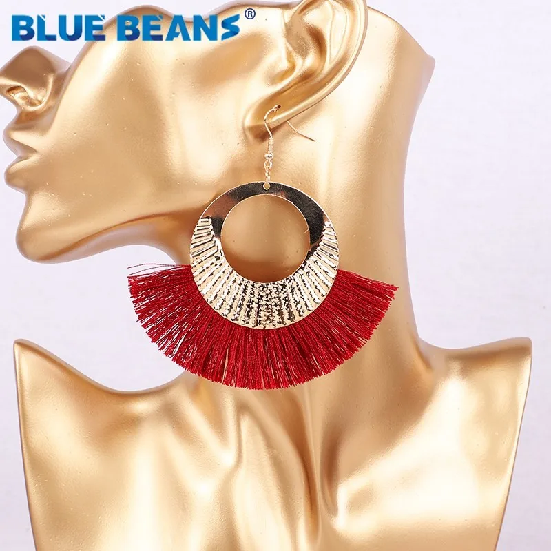 Women red tassel earrings bohemian statement luxury long earring handmade geometric fringe fashion big star wedding korean boho
Women red tassel earrings bohemian statement luxury long earring handmade geometric fringe fashion big star wedding korean boho