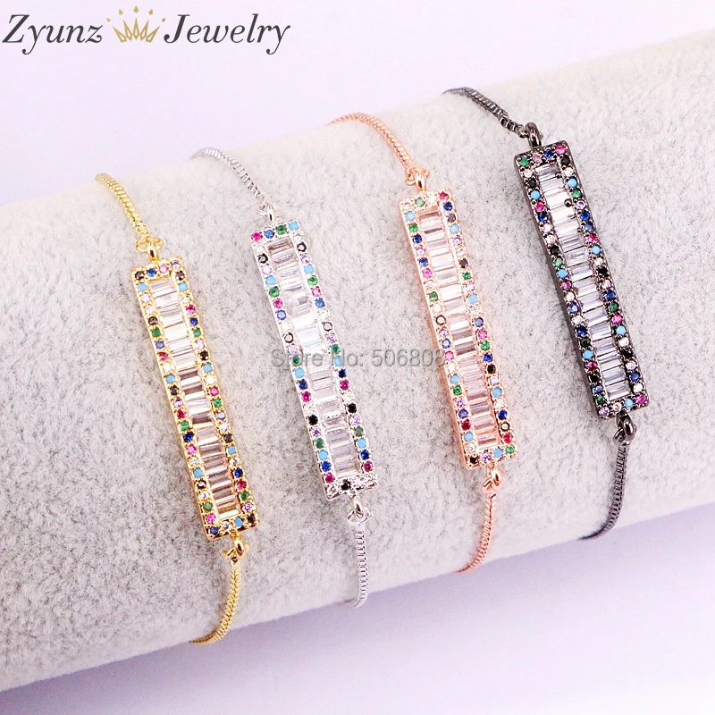 10PCS ZYZ327-1182 Cubic Zirconia Bead Bracelet, Micro Pave CZ Rectangle Bar Connector Bracelet
10PCS ZYZ327-1182 Cubic Zirconia Bead Bracelet, Micro Pave CZ Rectangle Bar Connector Bracelet