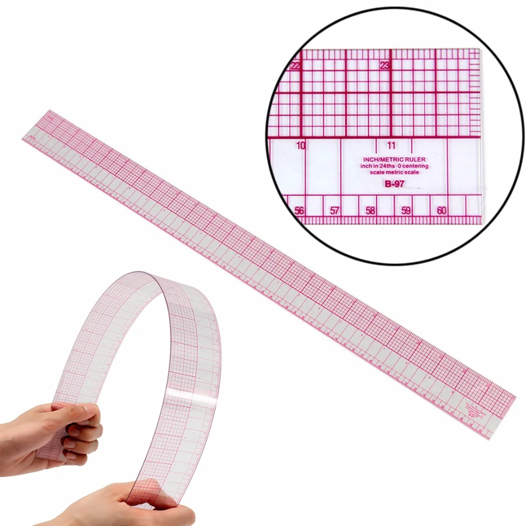 JX-LCLYL New B-97 60cm 24" * 2" Inch & Metric Ruler With Protractor For Pattern Making
JX-LCLYL New B-97 60cm 24" * 2" Inch & Metric Ruler With Protractor For Pattern Making