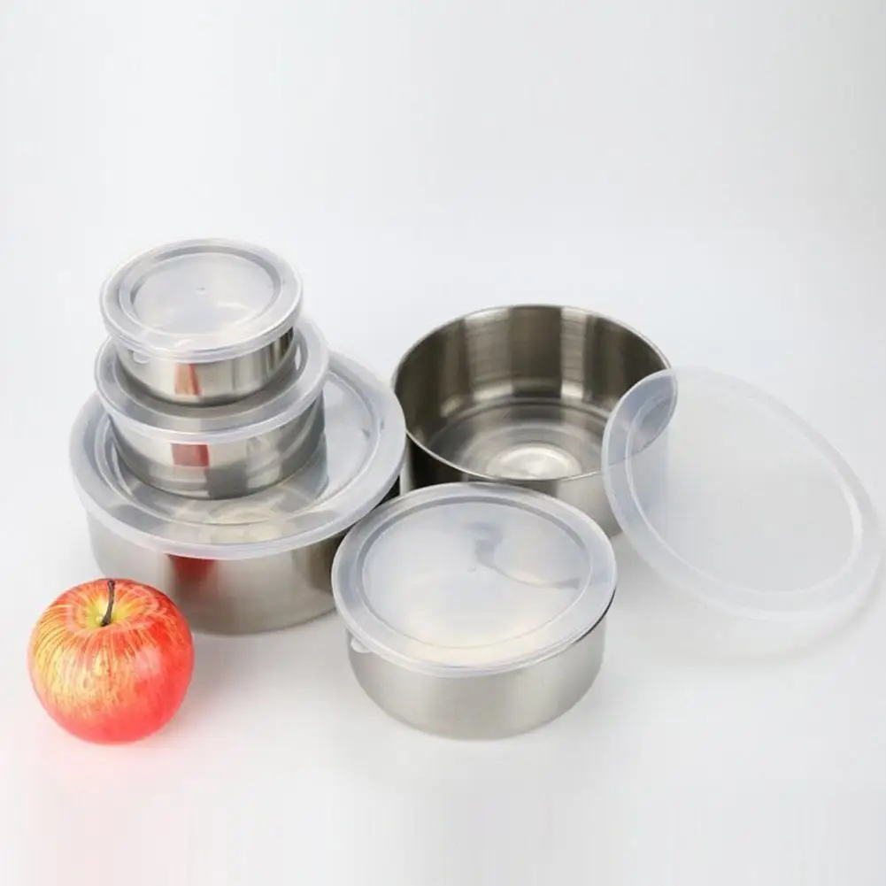 5pcs Stainless Steel Sealed Crisper Food Storage Box Kitchen Refrigerator Fruit Sald Preservation Food Box with Sealing Lid
5pcs Stainless Steel Sealed Crisper Food Storage Box Kitchen Refrigerator Fruit Sald Preservation Food Box with Sealing Lid