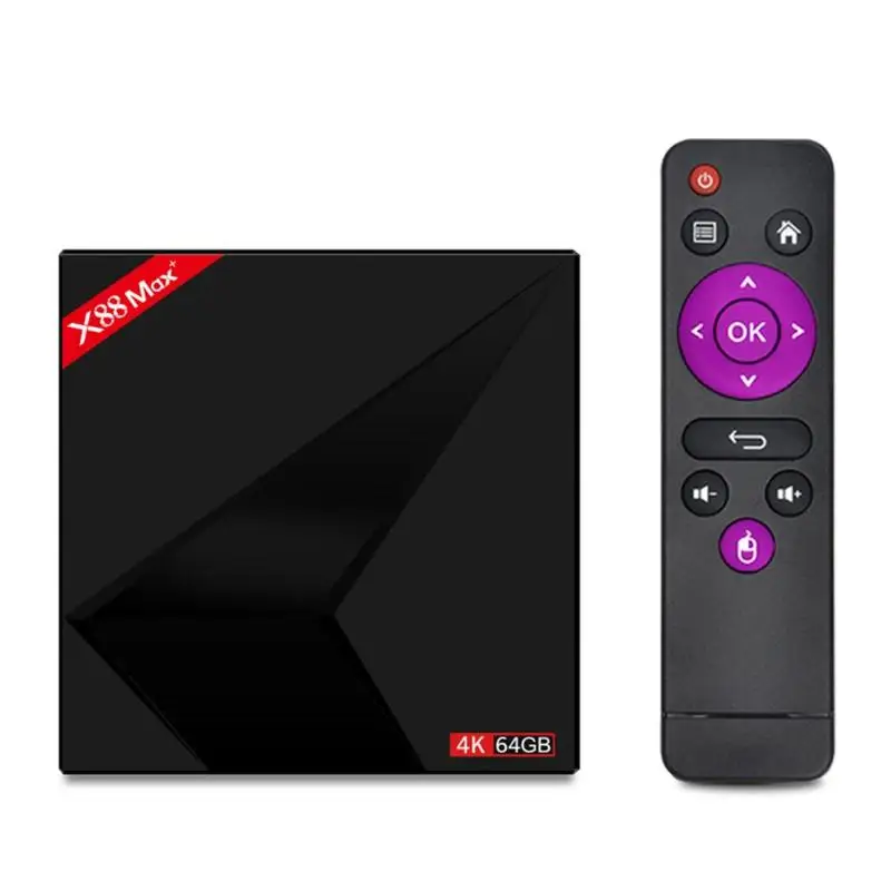 X88 Android 9.0 Smart TV BOX MAX Plus 4GB RAM 64GB ROM RK3328 Penta-Core 2.4G/5G Dual Wifi 4K Set-top Box Media Player
X88 Android 9.0 Smart TV BOX MAX Plus 4GB RAM 64GB ROM RK3328 Penta-Core 2.4G/5G Dual Wifi 4K Set-top Box Media Player