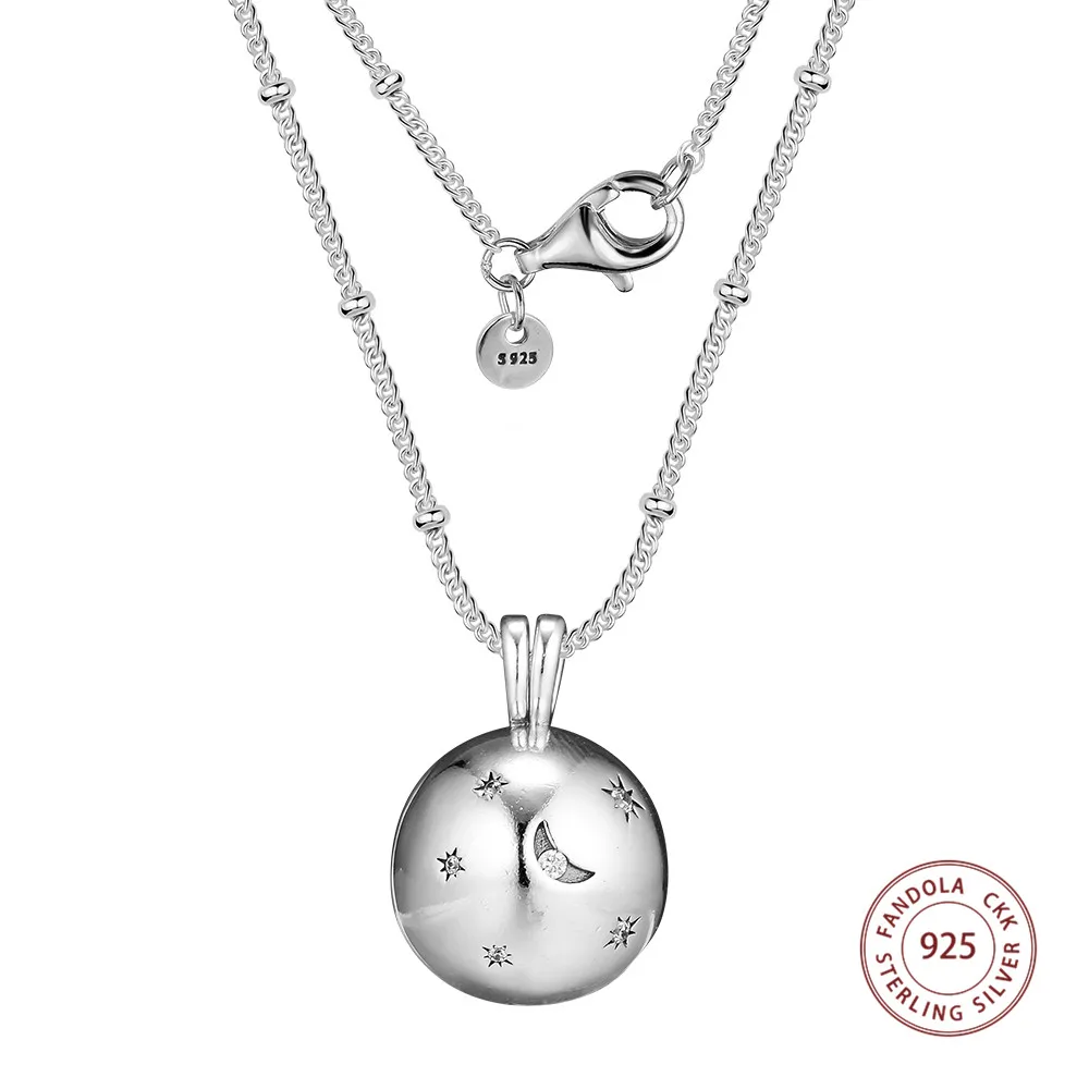 Moon and Stars Ball Necklaces & Pendants 925 Sterling Silver Necklaces for Women Original Jewelry Collier Femme Free Shipping
Moon and Stars Ball Necklaces & Pendants 925 Sterling Silver Necklaces for Women Original Jewelry Collier Femme Free Shipping