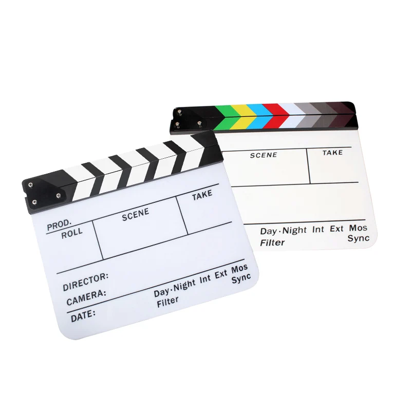 Commlite 9.6 * 11.7 INCH Acrylic Clapboard Dry Erase Director Film Movie Clapper Board Slate with Magnetic sticks & Color Stick
Commlite 9.6 * 11.7 INCH Acrylic Clapboard Dry Erase Director Film Movie Clapper Board Slate with Magnetic sticks & Color Stick