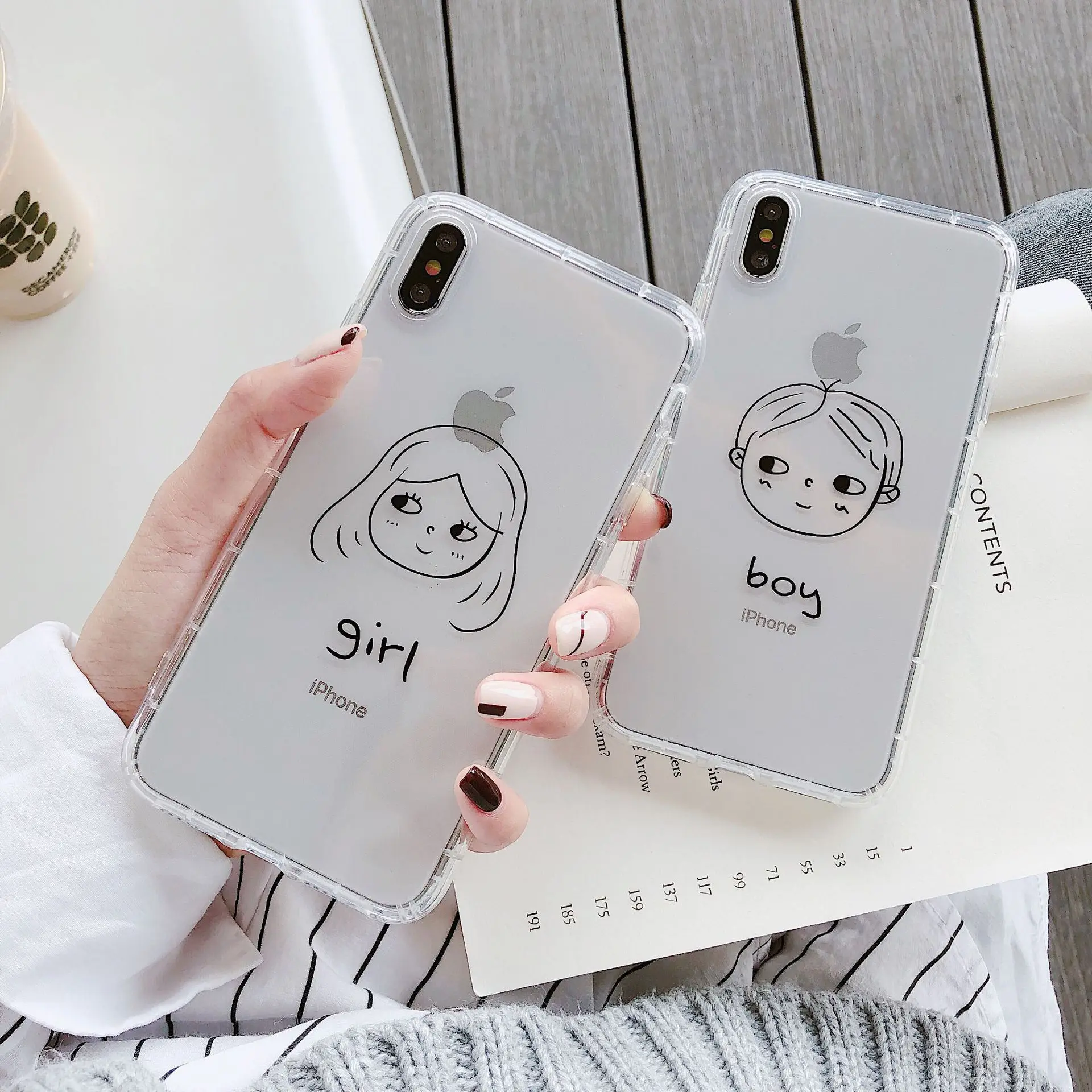Cute Cartoon Couple Korean Transparent Phone Case For iPhone 7 7 Puls 6 6S 7 8 Puls X XS XR Xsmax Cases Retro Soft TPU Cover
Cute Cartoon Couple Korean Transparent Phone Case For iPhone 7 7 Puls 6 6S 7 8 Puls X XS XR Xsmax Cases Retro Soft TPU Cover