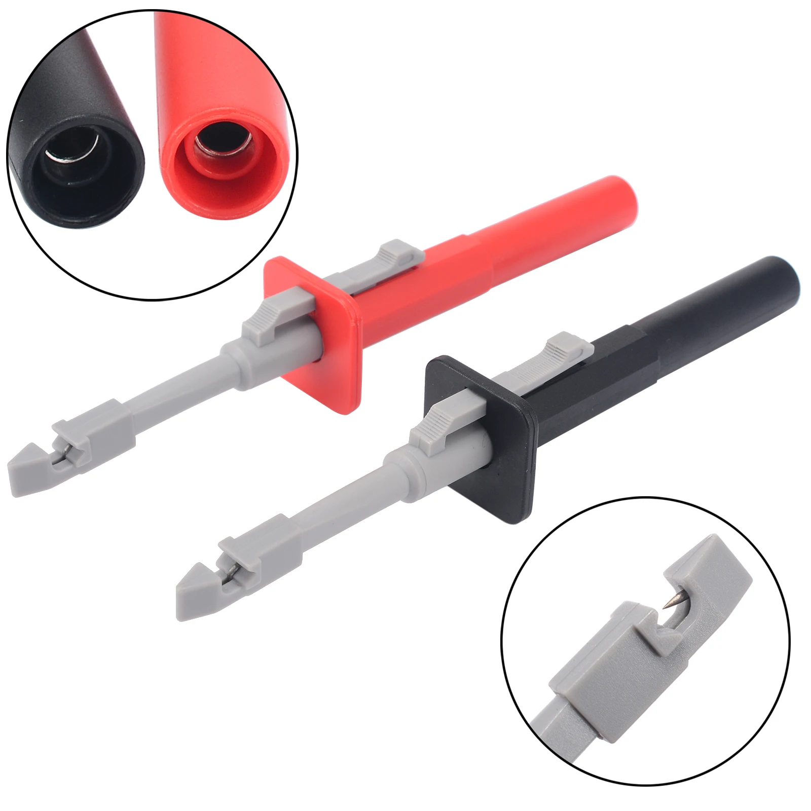 2pcs Insulation Piercing Safety Test Clip Set Alligator Probes Test Hook for Car Circuit Detection Tool
2pcs Insulation Piercing Safety Test Clip Set Alligator Probes Test Hook for Car Circuit Detection Tool