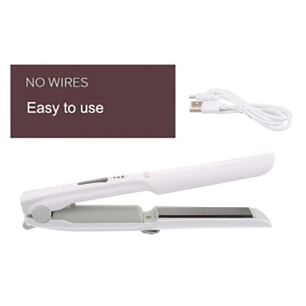 2019 NEW 2 in 1 White Wireless Hair Straightener and Hair Curler USB Rechargeable LED Automatic with Heating Plate
2019 NEW 2 in 1 White Wireless Hair Straightener and Hair Curler USB Rechargeable LED Automatic with Heating Plate