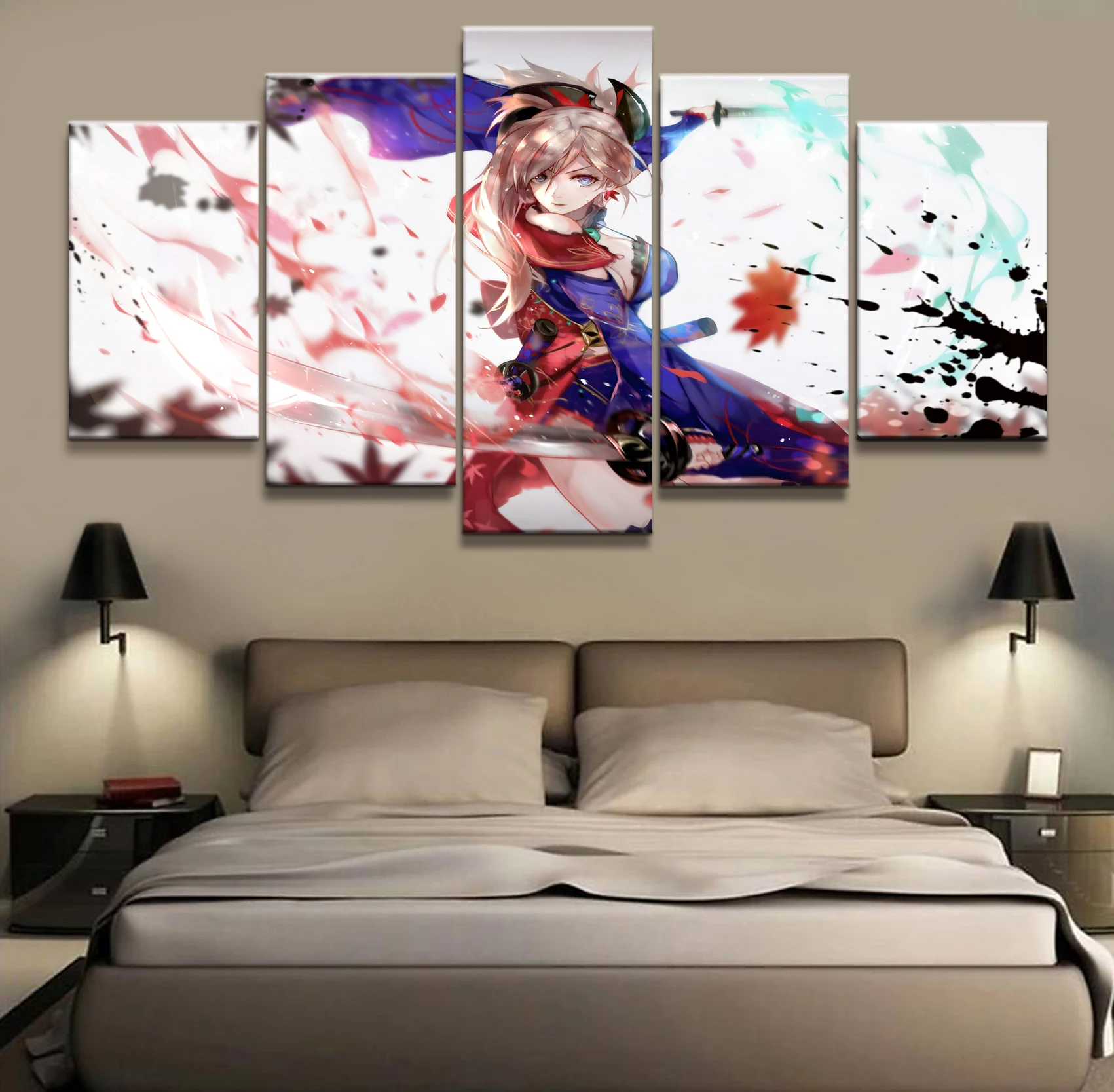 5 Panel Musashi Girl Two Blade Flow Animation Canvas Printed Painting For Living Room Wall Decor HD Picture Artworks Poster
5 Panel Musashi Girl Two Blade Flow Animation Canvas Printed Painting For Living Room Wall Decor HD Picture Artworks Poster